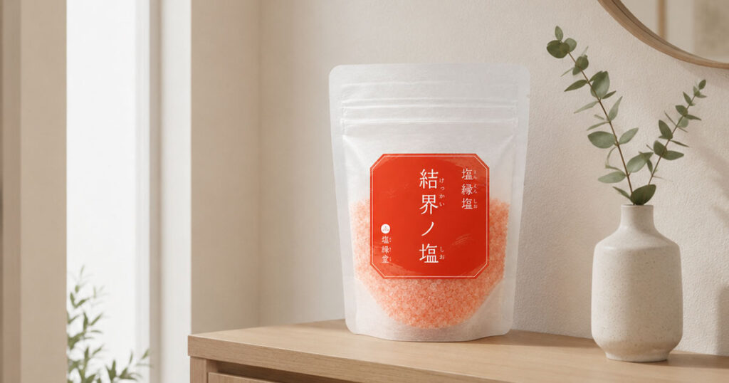 塩縁堂の塩は袋のまま置いてください