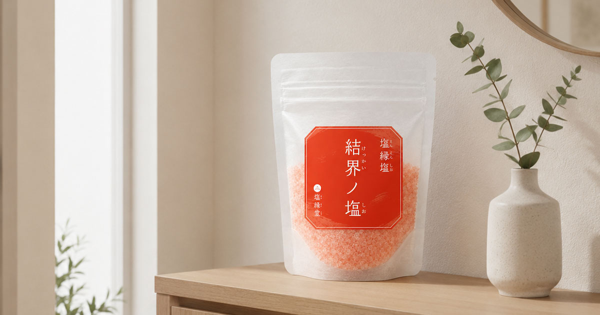 塩縁堂の塩は袋のまま置いてください